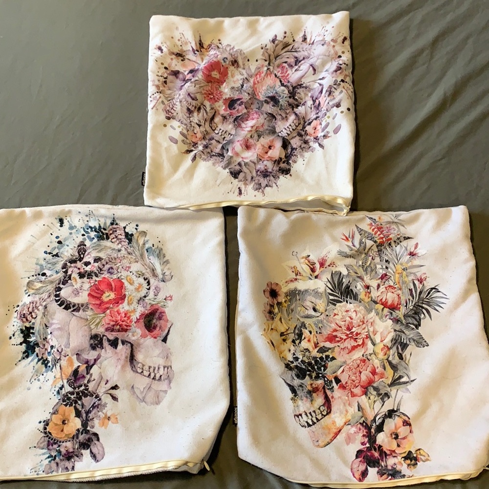 Society 6 skull pillow cases